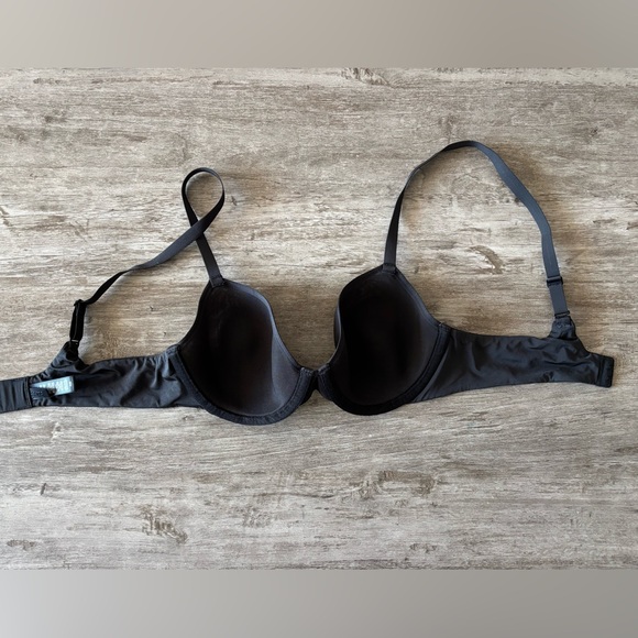 SKIMS Bra Weightless Demi Fits Everybody Black Mesh Sheer Womens 36B - Picture 6 of 9